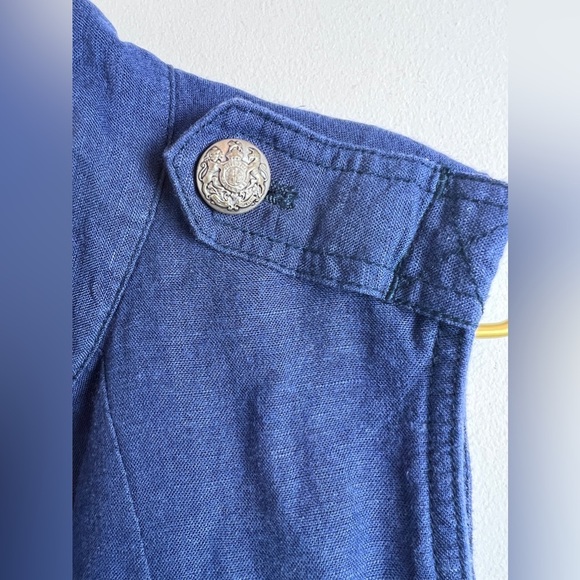 Ralph Lauren Girls Navy Blue Vest Size 16 Linen Blend - Picture 11 of 14